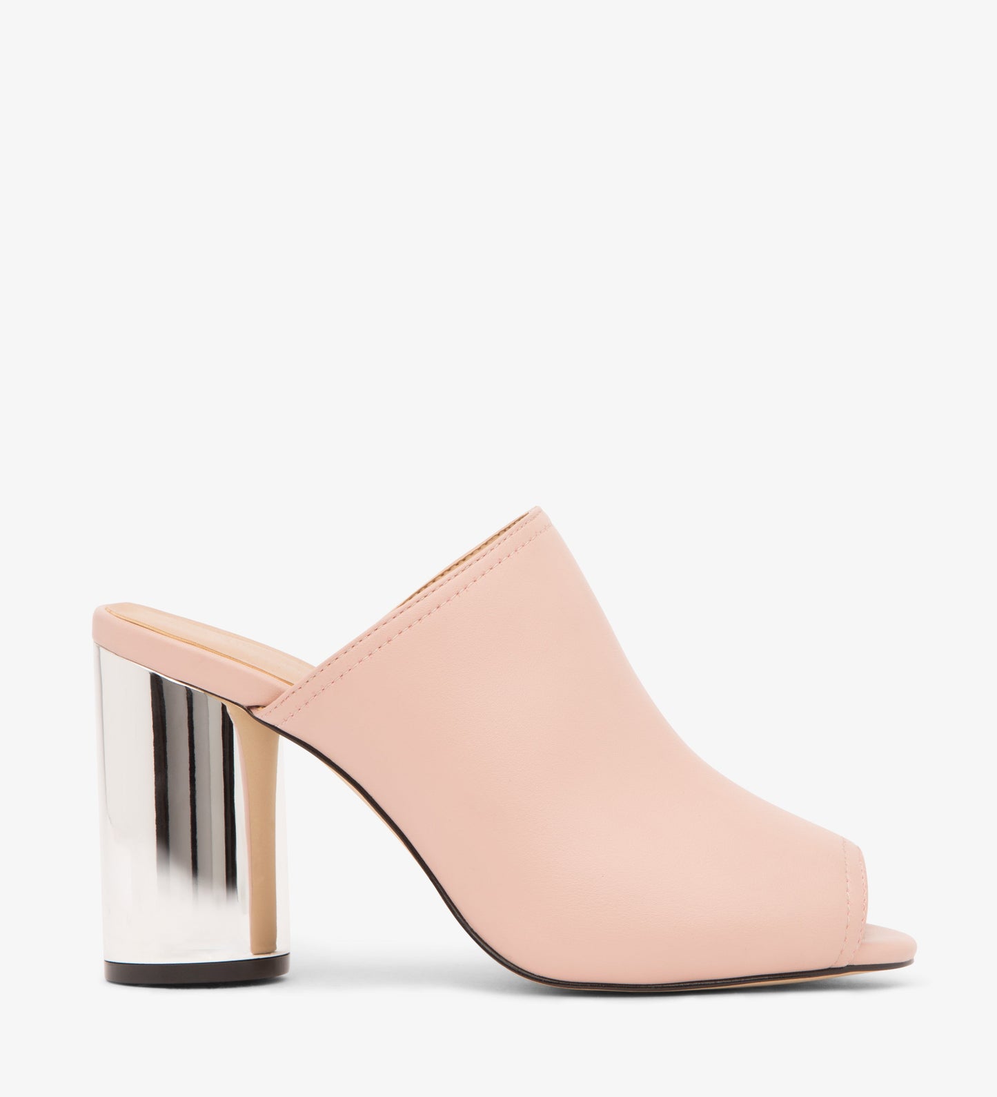 LEONE Vegan High Heel Mules | Color: Pink - variant::blossom