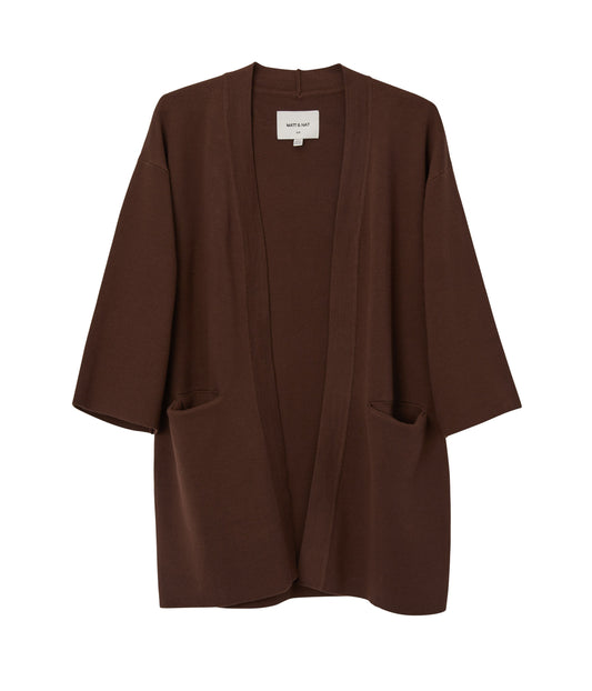 ELSA Women’s Open Front Cardigan | Color: Brown - variant::chestnut