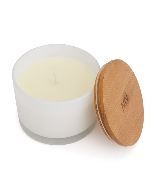 Zen Garden Large Round Candle | Color: White - variant::white