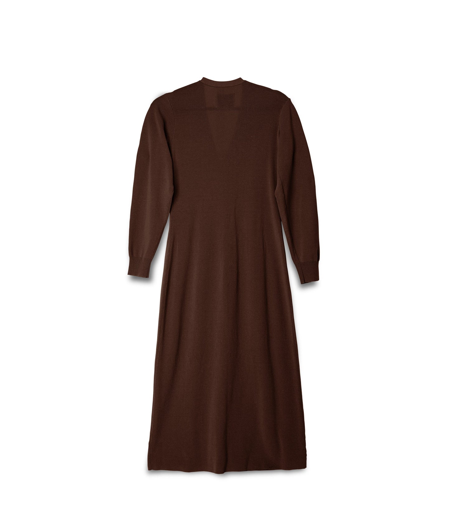 FRANEK Long sleeve button front longline cardigan | Color: Brown - variant::brown