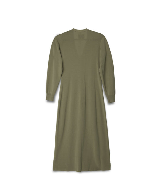 FRANEK Long sleeve button front longline cardigan | Color: Green - variant::sage